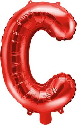 Immagine prodotto di Palloncino in foil lettera "C", 35 cm, rosso (1 scatola / 50 pezzi)