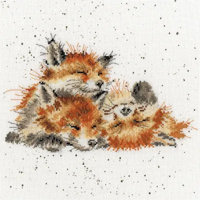 Produktbild von Bothy Threads Kreuzstich-Set "Mittagsschlaf", 26x26cm, XHD45, Zählmuster