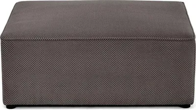 Image de Best Mobilier Topaze - pouf - en velours texturé , Gris