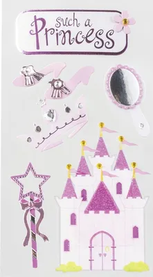 Produktbild von Sticker-Etikett Prinzessin 7 Stück 4-farbig Packung mit 6 Stück