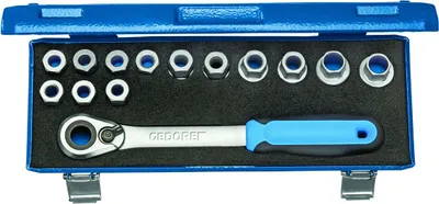 Produktbild von GEDORE 19 SKU-20 Steckschlüssel-Satz 1/2", 14-teilig, 10-24 mm, 2521563