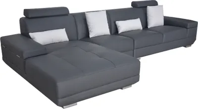 Productafbeelding van Leren bank, bekleding, hoekbank, moderne design, woonkamer, bankstel, L-vorm