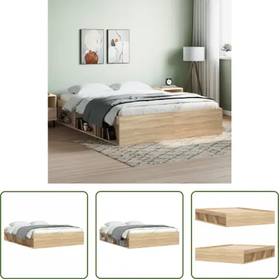 Produktbild von The Living Store Bettgestell Sonoma-Eiche 140x200 cm