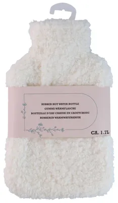 Produktbild von Warmflasche - weis - 1.75L - Teddyhulle - Bettkanne - Kanne mit Hulle