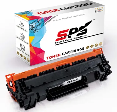 A toner cartridge and its packaging are shown against a white background.