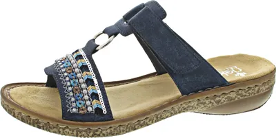 Produktbild von Rieker 628M6-14 Schuhe Damen Pantoletten Sandalen, Größe:39 EU, Farbe:Blau