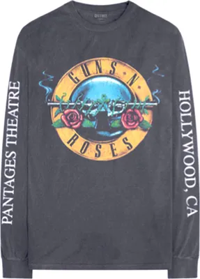 Produktbild von Guns N Roses - "Hollywood Tour" T-Shirt für Herren/Damen Uni Langärmlig RO1700 (M) (Anthrazit)