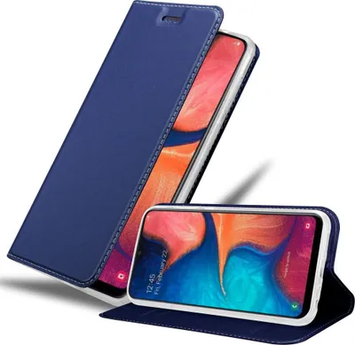 Zdjęcie produktu dla Etui na telefon komórkowy Cadorabo do Samsung Galaxy A10e / A20e w kolorze niebieskim Pokrowiec Etui Book Booklet