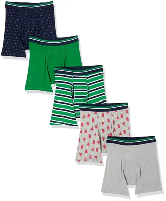 Produktbild von A. Essentials Herren Atmungsaktive Boxershorts aus Baumwolle, ohne Etikett, 5er-