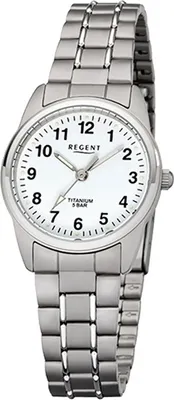 Immagine prodotto di Orologio da donna Regent in titanio F-1085 bracciale al quarzo grigio argento D2URF1085