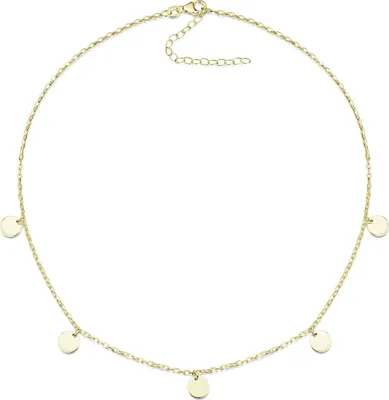 Produktbild von MATERIA by Matthias Wagner Gold Kette mit Plättchen Silber 925 vergoldet 38cm + 5cm längenverstellbar + Etui CO-42-Gold