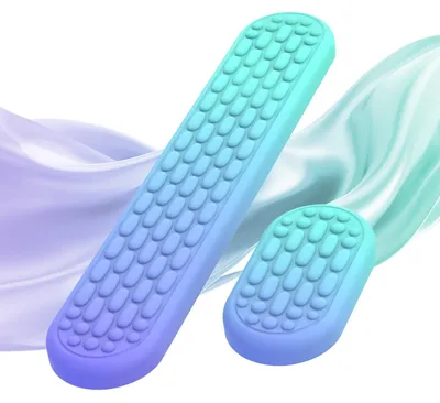 Produktbild von Ergonomische Handballenauflage - Handballenauflage Tastatur - Handballenauflage Maus - Memory Foam - Unterstützung - Massagepunkte