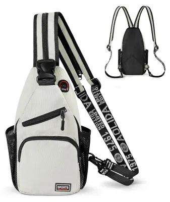 Sling Bag 2-in-1 Rucksack & Umhängetasche, wasserdicht, weiß, S