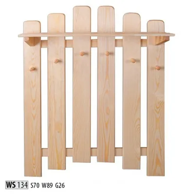 Produktbild von Garderobe Wandgarderobe mit 6 Haken, Wandpaneel Flurgarderobe Garderobenpaneel