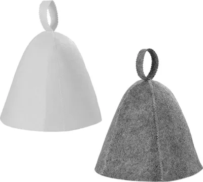 Produktbild von Dicke, saugfähige Duschhaube, Sauna-Dampfbadhaube aus weichem Stoff, wiederverwendbare Spa-Badehaube in Grau und Weiß