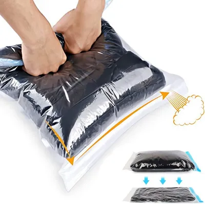 Productafbeelding van Compressiezakken - Set van 10 - Reisaccessoires - Ruimtebesparende zakken - Geen vacuÃ1/4m of pomp nodig