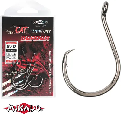 Obrázok produktu pre "MIKADO CAT TERRITORY" extra silné sumcové háčiky so zahnutým hrotom veľkosti 10/0 - 3 kusy