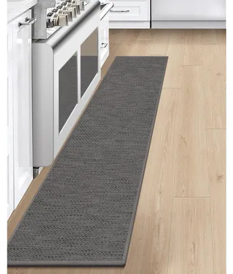 Produktbild von Küchenläufer Rechteckig Grau 43x200 cm Polyester Rutschfest