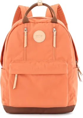 Image de Himawari | Sac à dos orange pour femme, avec compartiment pour ordinateur portable, 28x40x15 cm
