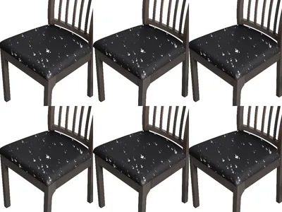 Produktbild von BESTCOVERS 100% Wasserdicht und öldicht Kunstleder Leder Polyurethan Sitzbezug Stuhlbezug Stuhlhusse Stretch Universell 6 Stück