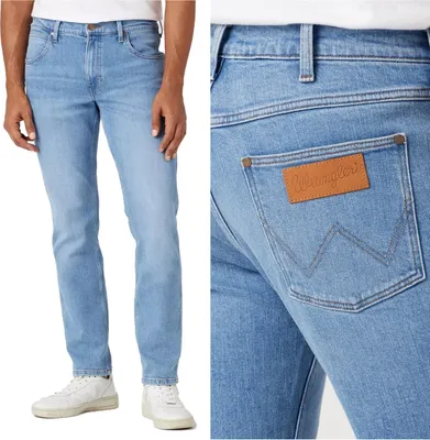 Obrázek produktu pro WRANGLER, pánské džíny, rovný střih, GREENSBORO, W38 L32, modré, džíny, baggy jeans, buggy