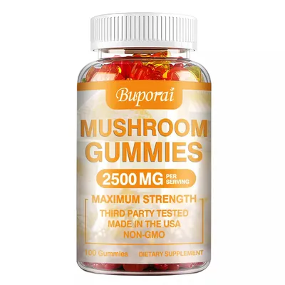 Immagine prodotto di Gomme ai funghi 2500 mg (100 orsetti gommosi) 10 varietà di funghi in un unico prodotto, integratore alimentare, cervello, memoria, nervi, sistema immunitario