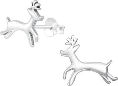 Produktbild von Ohrstecker 925 Sterling Silber mit Rentier