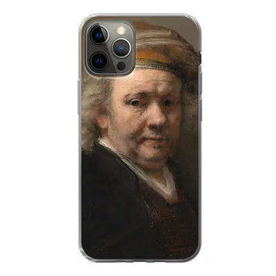 Produktbild von MuchoWow® Handyhülle Schutzhülle Hülle für iPhone 12 Pro Selbstbildnis - Gemälde von Rembrandt van Rijn Silikon Softcase Handy Hülle - Abdeckung