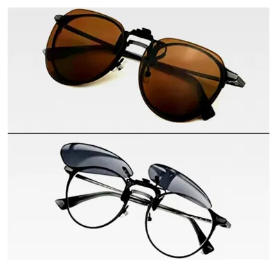 Produktbild von Polarisiert Sonnenbrillen Aufsatz, Clip-On Sonnenbrille, Anhebbar und Ultraleicht, Herren und Damen 100% UV400