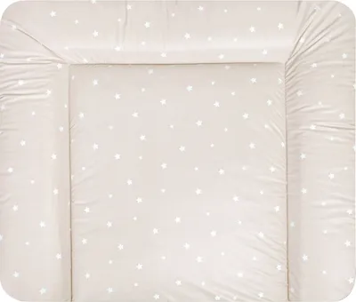 Produktbild von Wickelauflage - Beige - Weiß - 75 x 85 cm - Sterne
