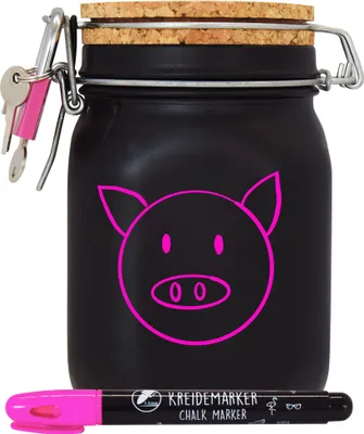 Produktbild von Spardose Geld Geschenk Ideen Neon Beschriftung pink Größe L 1 Liter