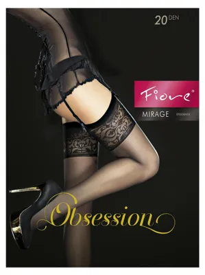 Productafbeelding van Fiore Damenkousen met bandjes, model MIRAGE/OBSESSION, 20 den, maat Large (fabrikantmaat: )
