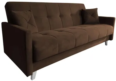 Produktbild von ANMIL Sofa LEONI mit Schlaffunktion – 205 × 90 × 90 cm in Braun Skandinavisches Schlafsofa Stoff Magig Velvet