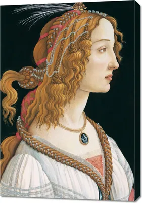 Produktbild von Bild 70x100cm Damenporträt, Botticelli Vintage für das Wohnzimmer