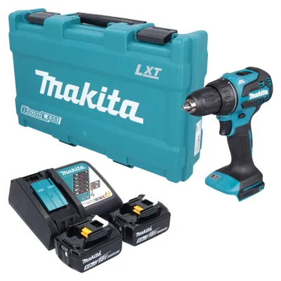 Produktbild von Makita DDF 490 RTK Akku Bohrschrauber 18 V 65 Nm Brushless + 2x Akku 5,0 Ah + Ladegerät + Koffer