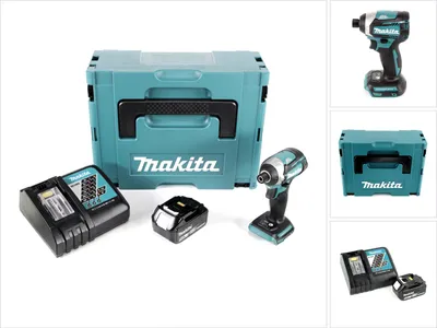 Produktbild von Makita DTD 154 RT1J Akku Schlagschrauber 18V 1/4" 175Nm Brushless + 1x Akku 5,0Ah + Ladegerät + Makpac