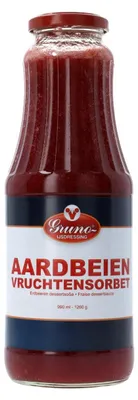 Obrázek produktu pro Gruno IJsdressing Jahodový ovocný sorbet 990g – Ovocný jahodový sorbet
