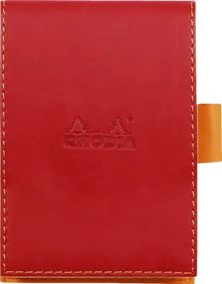 Produktbild von RHODIA Notizblock No. 12 95 x 130 mm liniert mohnrot 80 Blatt