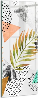 Produktbild von Designer Glasbild - Wandbild - Glas Bild - 50x125 cm - Geometrisches Muster