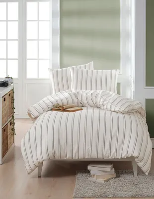 Zdjęcie produktu dla L'Essentiel Linge de Maison, Hamilton - Beige, beżowy, zestaw pojedynczej poszwy na kołdrę (PL), 70% BAWEŁNA / 30% POLIESTER, 135 x 200 cm