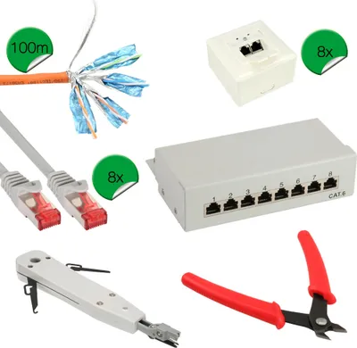 Produktbild von InLine 20155I, 100 m, Cat6, S/FTP (S-STP), RJ-45, RJ-45