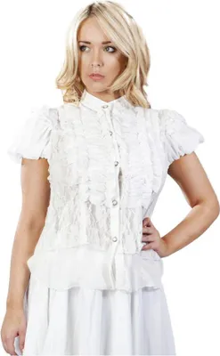 Produktbild von Burleska Chiffon Bluse weiß Damen Größe: L