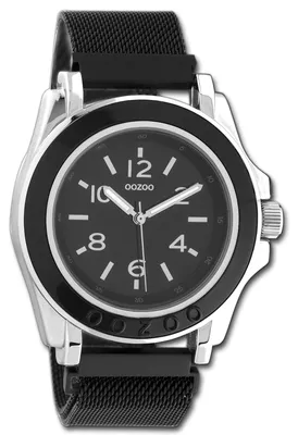 Immagine prodotto di Oozoo Damenuhr, orologio da polso da donna, cinturino in metallo nero, movimento al quarzo, display analogico, modello D3UOC10740