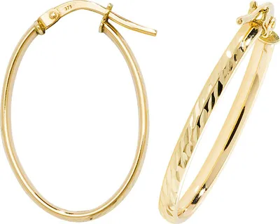 Image de Boucles d'Oreilles Créoles Femme Or 375/1000 - 21mm; TRS16098MM21