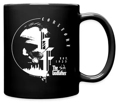 Produktbild von Spreadshirt Der Pate The Godfather Don Corleone Weiß Tasse Einfarbig, One size, Schwarz