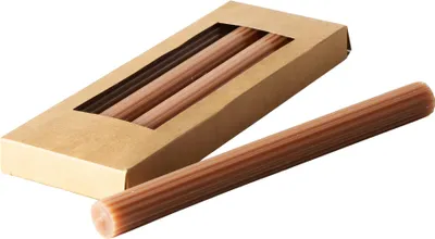Immagine prodotto di Boltze Stabkerze Classic 4-tlg., braun, 25 cm, aus Wachs