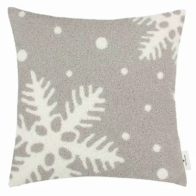 Produktbild von TOM TAILOR Zierkissenhülle WINTER FLAKE Grau 45 x 45 cm