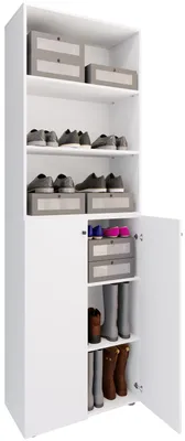 Produktbild von XL Wood store sko kabinet sko hylde store støvler glidende møbler Lona 6 rum