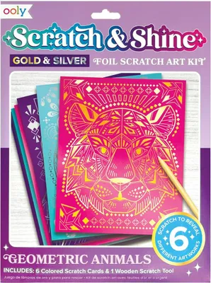Produktbild von Ooly Scratch Art Set - Geometric Animals kreatives Spielzeug