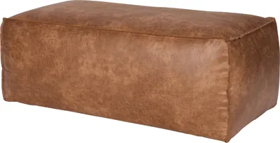 Produktbild von WOOOD Rodeo Hocker Cognac - Sitzhocker aus Recycle-Leder - 43x120x60 cm